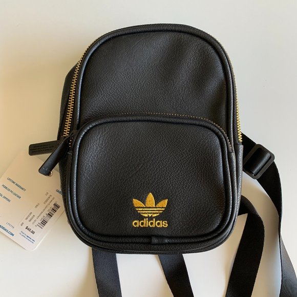 adidas faux leather mini backpack